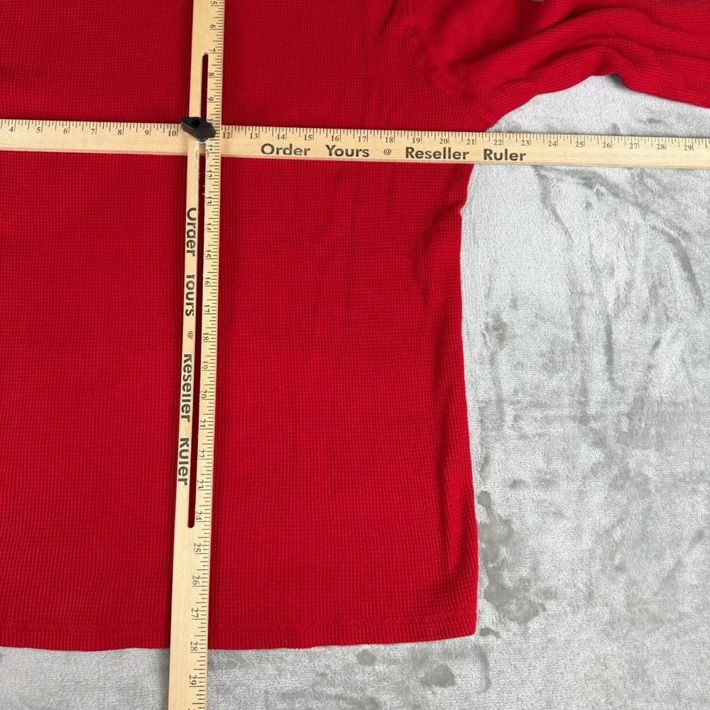 Polo Ralph Lauren Waffle Pullover Hoodie Mens Large Red Thermal Cotton New NWT